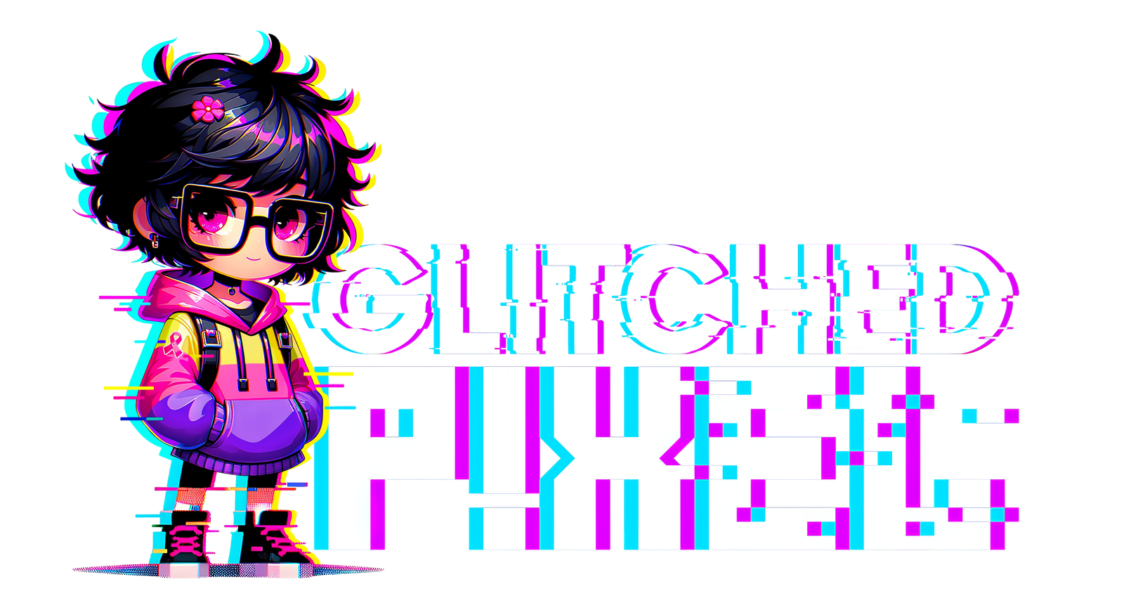 Glitched Pixel Logo